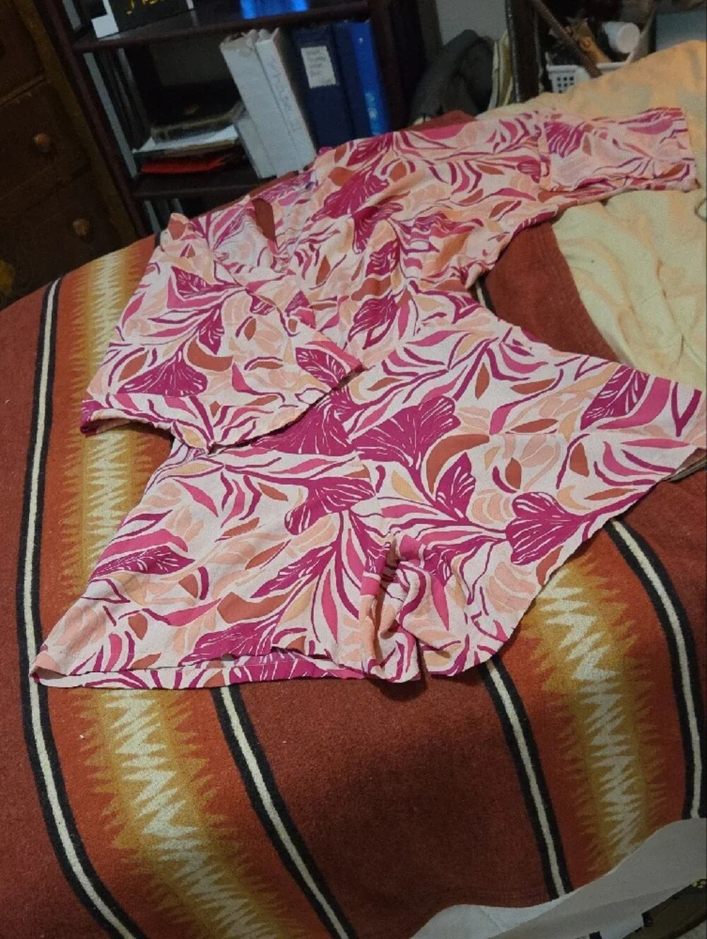 Santiki Pink & Cream Botanical Mini Dress